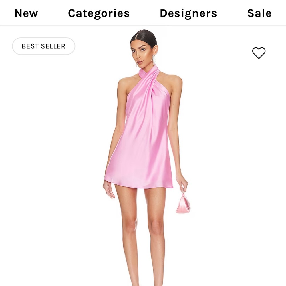 JASMINE HALTER MINI DRESS IN PINK LUXE